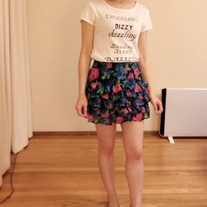A&F - Floral mini skirt